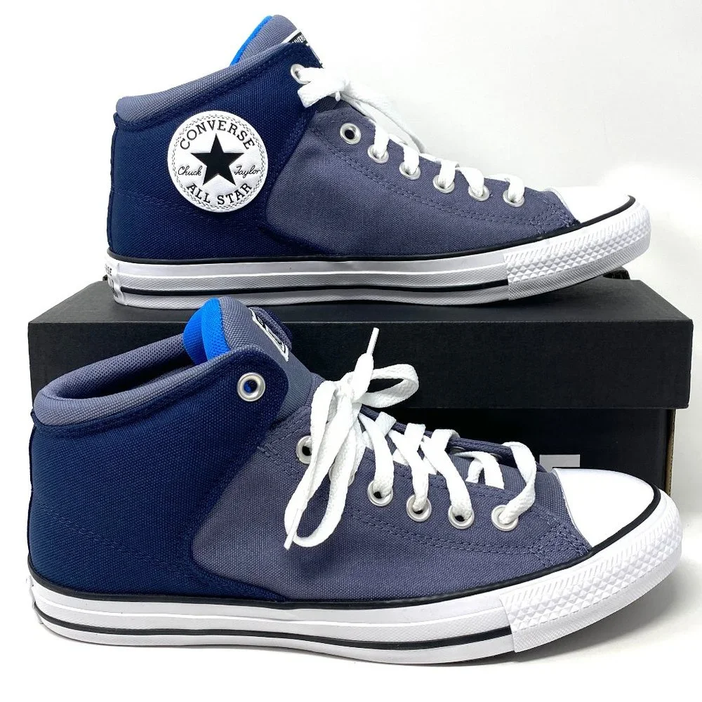 Converse Women's Size 10 170124F CTAS HI STREET Midnight Navy Canvas Mid Sneaker - Picture 1 of 10
